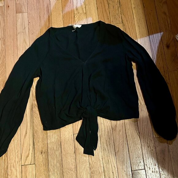 Lovestitch Womens Black Tie Blouse Size Small - Picture 1 of 1